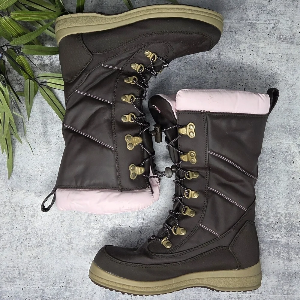 C9 By Champion | Nanette Brown Light Pink Winter Snow Boots Size 6